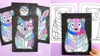 Winter Animal Pattern Art: A lovely doodle art project for all!