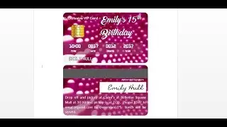 How to make a custom Credit Card Inviation with MS Word