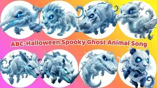 ABC Halloween Ghost Animals Song 👻 Scary Bedtime Surprise for Kids | Learn A-Z with Animals