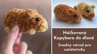 Háčkovaná kapybara do dlaně: Snadný návod pro začátečníky ✨🐹 #nebeskacrochet #hackovanislaskou