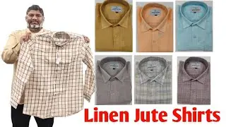 Linen Jute Shirts Premium Quality. M to 6XL