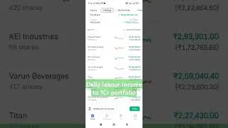 My Mutual Fund & Stocks Portfolio | Journey from daily labour income to 1Cr portfolio