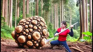 Lucky day, Harvest Giant Purple Yam go sell, Cook delicious food from Purple Yam - Ly Thi Hang