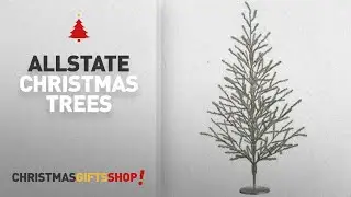 Christmas Trees By Allstate: 40 Inch Tinsel Christ mas Tree Antique Silver - 3.33 Foot Tinsel Pine