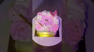 Most Easy Cake Design|| pink cake design || #cake #cakedecoration #cakedesign #simple #easy