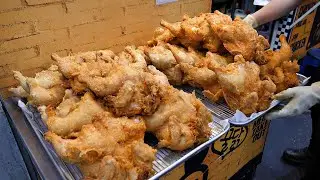 Es ist wirklich knusprig!! Koreanisches Huhn, das täglich 500 Stück verkauft. / Korean street food
