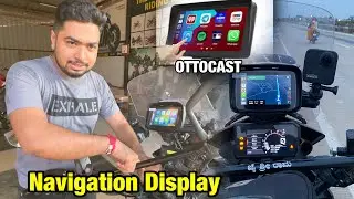 INSTALLED CARPLAY AND ANDROID AUTO Display for Every MOTORCYCLE | Waterproof Navigation Device