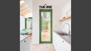 Kitchen is right in front of the bathroom