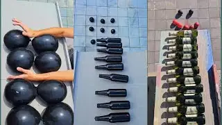 Breaking Glass Bottle 🍾⚡🔥Crushing Crunchy And Soft thing !