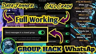 New Best GROUP HACK WhatsApp | Data Jammer & Call Crash Full Working 💯