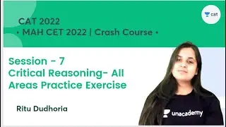 MAH CET 2022 | Crash Course | Critical Reasoning- All Areas Practice Exercise l Ritu Dudhoria