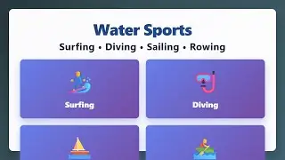 Water Sports Vocabulary: Surfing Diving Sailing Rowing