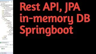 Rest Services using spring boot, JPA and in memory H2 database