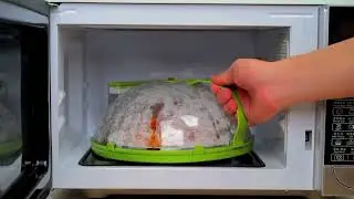 Microwave Cover for Food, Clear Microwave Splatter Cover with Water Steamer and Handle
