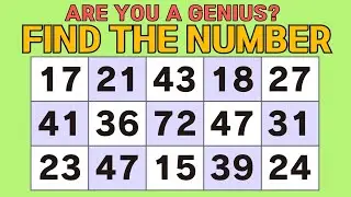 ⟪ Brain Workout Quiz ⟫ Fun number puzzles for seniors! - Find the odd  - ver.123
