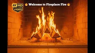 4K Warm Fireplace Ambience with Natural Wood Crackles for Deep Relaxation and Sleep #firepalcefire