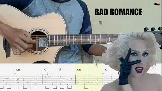 (Lady Gaga) Bad Romance - Fingerstya Guitar Cover + TAB