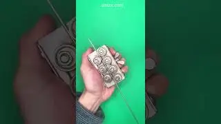 Hand-forging a braided steel wire EDC keychain #edc #handmade #wirework #handcrafted