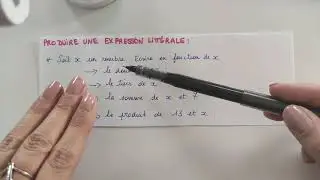 5ème - Produire une expression littérale