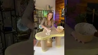 Making a Coffee Table for my studio ☕️🎀 Papier Mache part 1️⃣ #diy #diycrafts #tutorial #homedecor