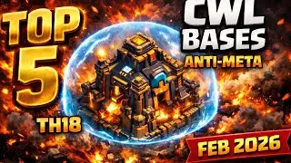 TOP 5 BEST TH18 CWL + WAR BASE LINKS | ANTI 3 STAR BASES WITH DEFENSE REPLAYS | CLASH OF CLANS 2026