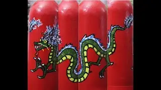 CHINESE DRAGON BOTTLE ART