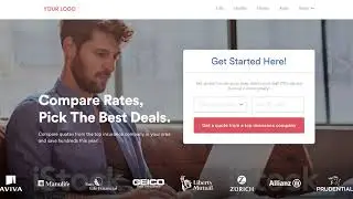 Insurance Company Wordpress Landing Page Design For $75