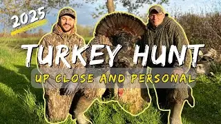 Spring Turkey hunt 2025 **UP CLOSE WITH 3 GOBBLERS**