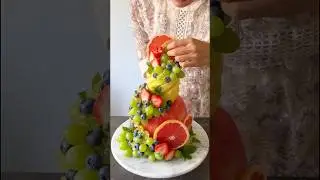 🍓 Fruit Decoration Design | Healthy Fruit Cake Ideas ✨#shorts