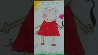 Peppa pig drawing by kids #art #drawing