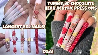 NOTPOLISH CHOCLIT BAR COLLECTION | YUMMY 3D CHOCOLATE BEAR ACRYLIC PRESS ONS | Q&A EDITION!