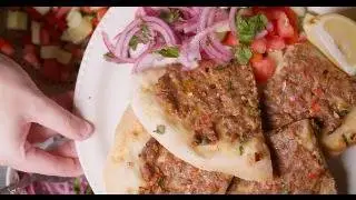 Lamb Meat Pizza At Home - Turkish Style