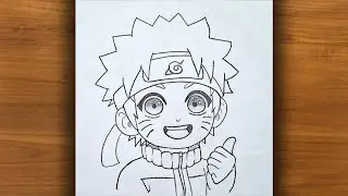 Naruto Uzumaki Drawing step-by-step | Very Easy Anime Drawing Tutorial 