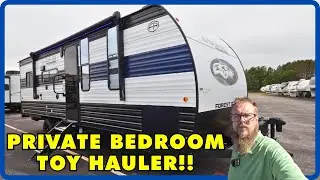 No Slide Private Bedroom Toy Hauler! 2026 Forest River Cherokee Grey Wolf 22RR