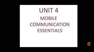 Mobile communication Essentials