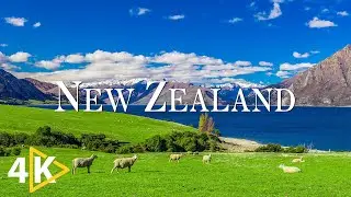 FLYING OVER NEW ZEALAND (4K UHD) - Soothing Music With Beautiful Nature Videos - 4K Video Ultra HD