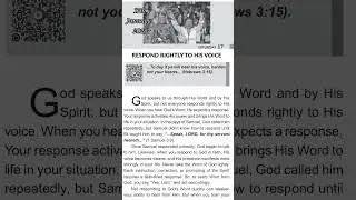 Respond Rightly to his voice 