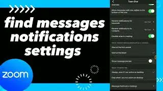 How To Find Messages Notifications Settings On Zoom