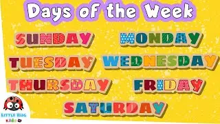 Days of the Week - 7 Days of the Week - With spelling - Preschool Learning