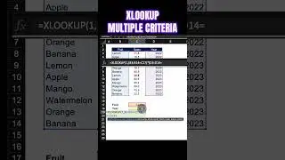 Поиск по нескольким критериям XLOOKUP в Excel