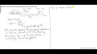 Proportional reasoning: Braking distance of a car