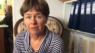 Penny Cook de-briefs after rehearsals for Ladies in Lavender