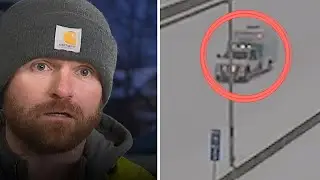 Ambulance trapped in snowstorm with newborn, then a dad's quick actions get caught on camera
