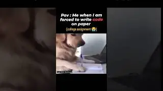Yeh college wallo ko paper meh code likh wa ke kya mil ta h 😭😭|| #coding #shorts #programming #funny