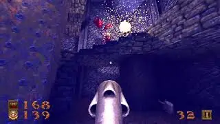 Quake Remastered: E2M4 The Ebon Fortress - Nightmare (shotgun start) 100%