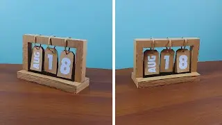 Desk Calendar with Cardboard | Creative Simple Calendar | Home D&eacute;cor