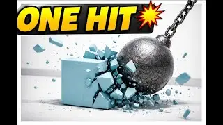 Chain-Swinging Metal Ball Destroys Cube | Blender Physics