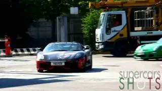 LOUD SOUND Ferrari 430 Spyder + Porsche GT3RS Accelerating
