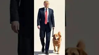 trump walking his dog#dogshorts#doglovers# politics