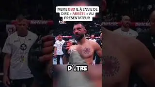 MMA - BENOIT SAINT DENIS VS MOICANO LE DISCOURS DE FIN DE MATCH DE BSD #benoitsaintdenis